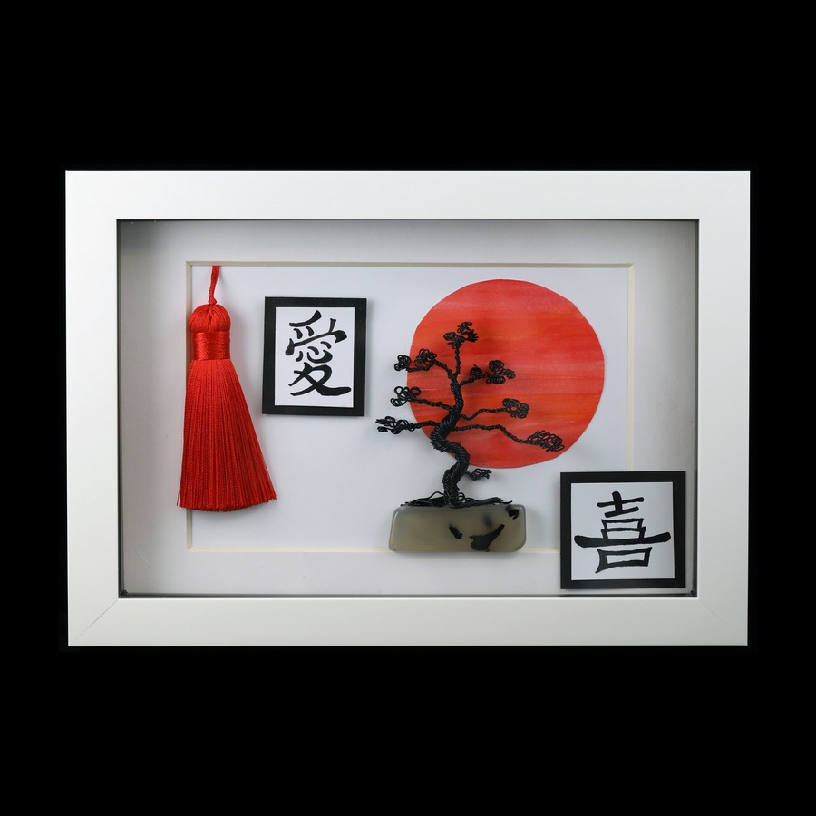 Oriental Theme 3D Picture Red