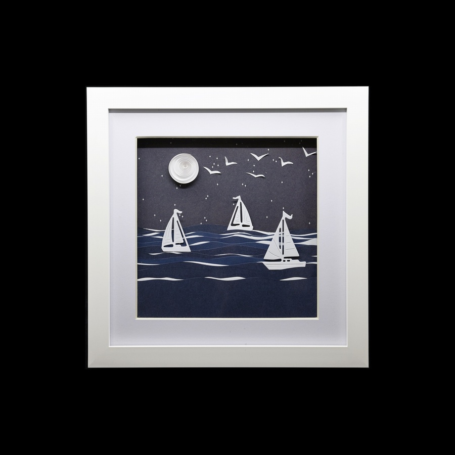 Moonlit Paper Sailing