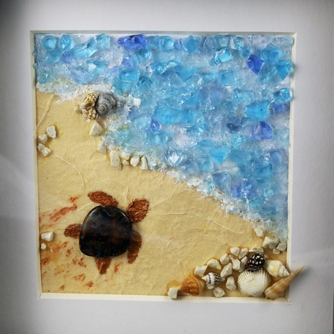 Beach Turtle 3D Picture
