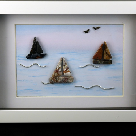 Boats In The Waves 3D Picture