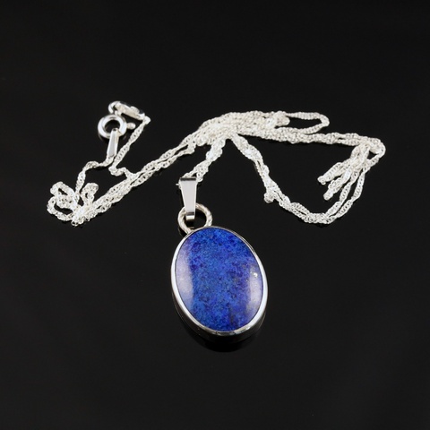 Lapis Lazuli Silver Necklace