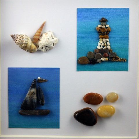 Lighthouse Beach Stone Art