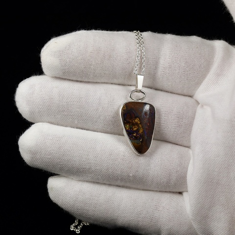 Small Boulder Opal Necklace