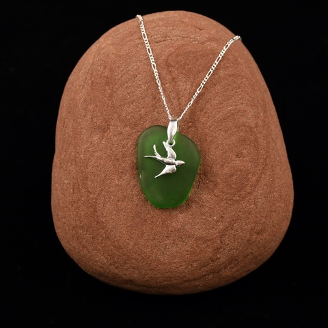 Green Sea Glass Necklace
