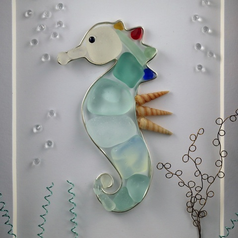 Sea Glass Sea Horse Picture