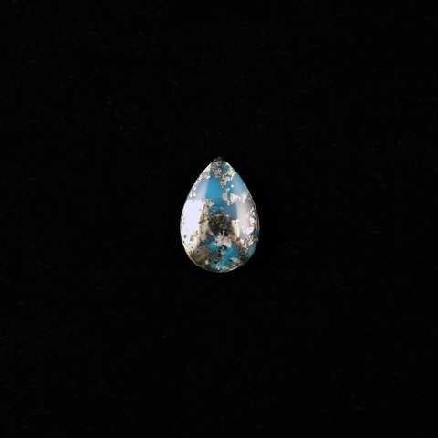 Small Teardrop Morenci Turquoise Cabochon