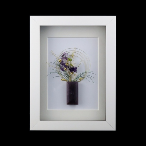 Purple Vase of Flowers 3D Picture