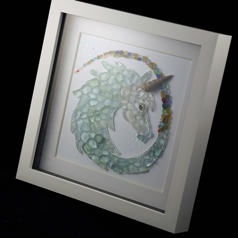 Sea Glass Unicorn 3D Picture