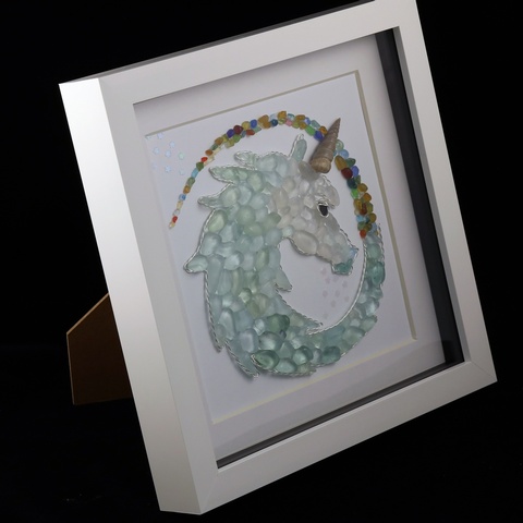 Sea Glass Unicorn 3D Picture