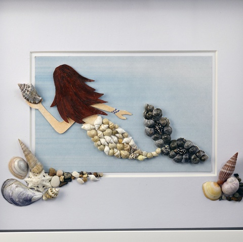 Mermaid & Shells 3D Picture