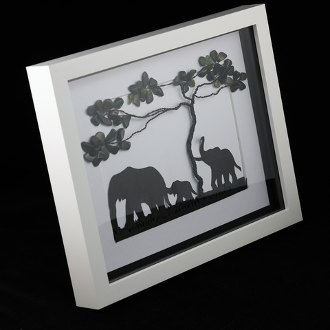 Savannah Elephants 3D Picture