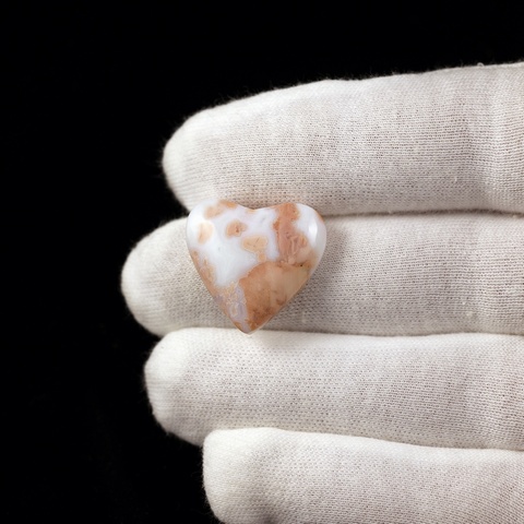 Cotton Candy Agate Heart Cabochon