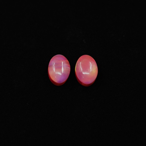 Aurora Opal Red Oval Earing Pair