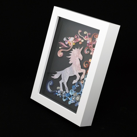 Fantasy Unicorn Quill Art Picture