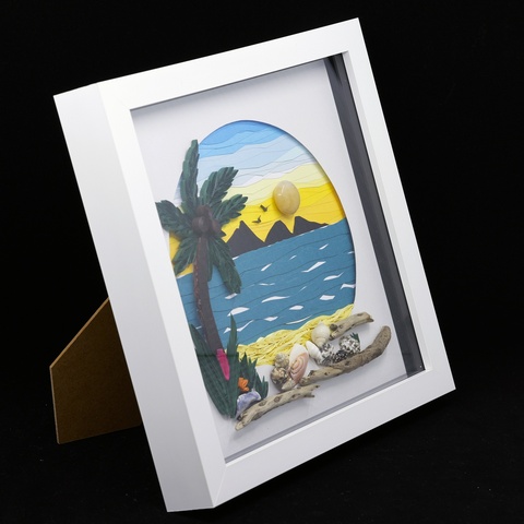 Caribbean Sunrise 3D Quill Art Picture