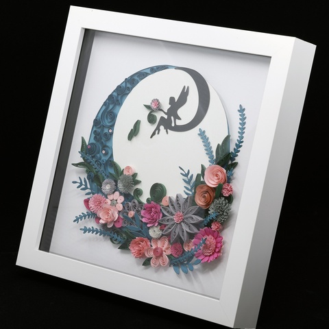 Twilight Fairy Bloom 3D Quill Art Picture