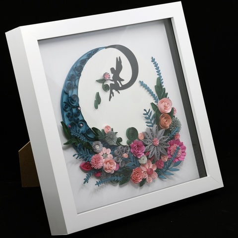 Twilight Fairy Bloom 3D Quill Art Picture
