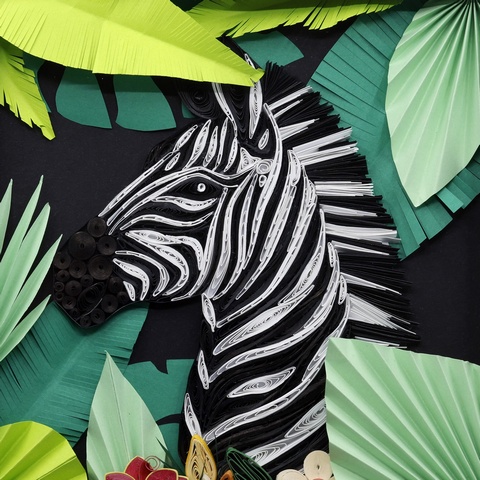 Stripes In The Jungle 3D Zebra