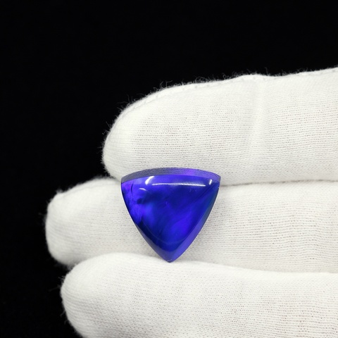 Aurora Opal Blue Black Triangle Cabochon