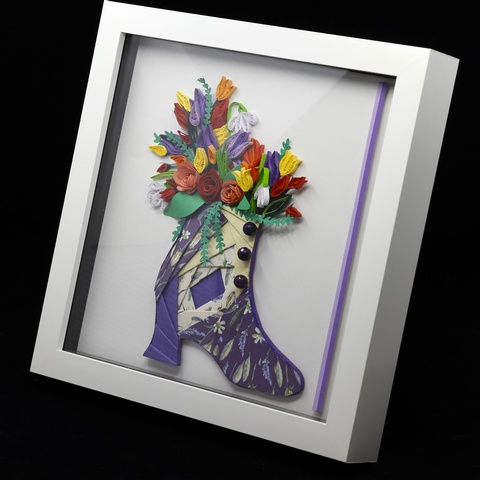 Step Into Spring 3D Quill Art Picture