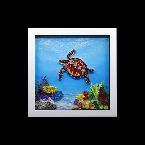 A Turtle Paradise 3D Quill Art Picture