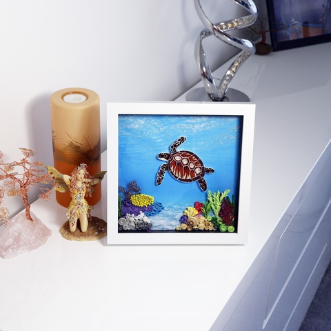 A Turtle Paradise 3D Quill Art Picture