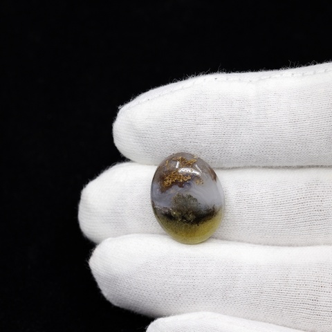 Laguna Moss Agate Oval Cabochon