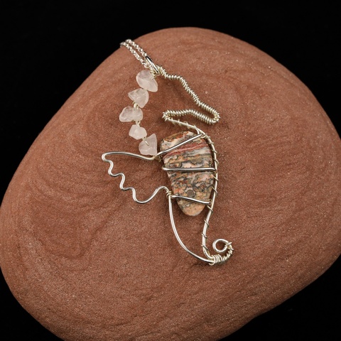 Sea Horse Wire Wrap Necklace