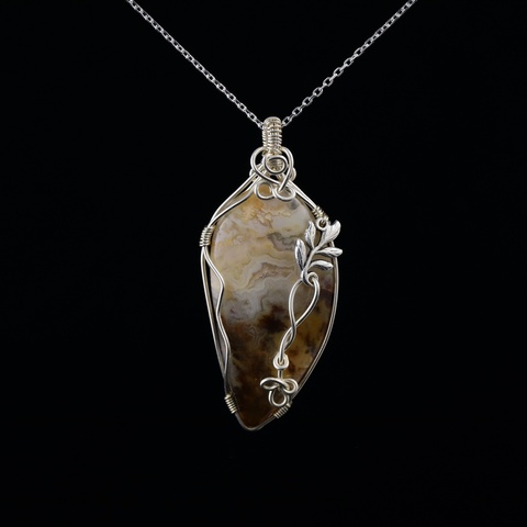 Woodland Plume Agate Necklace
