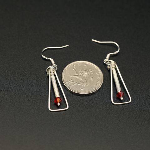 Silver Pendulum Dangle Earrings