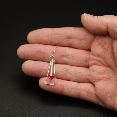Silver Pendulum Dangle Earrings