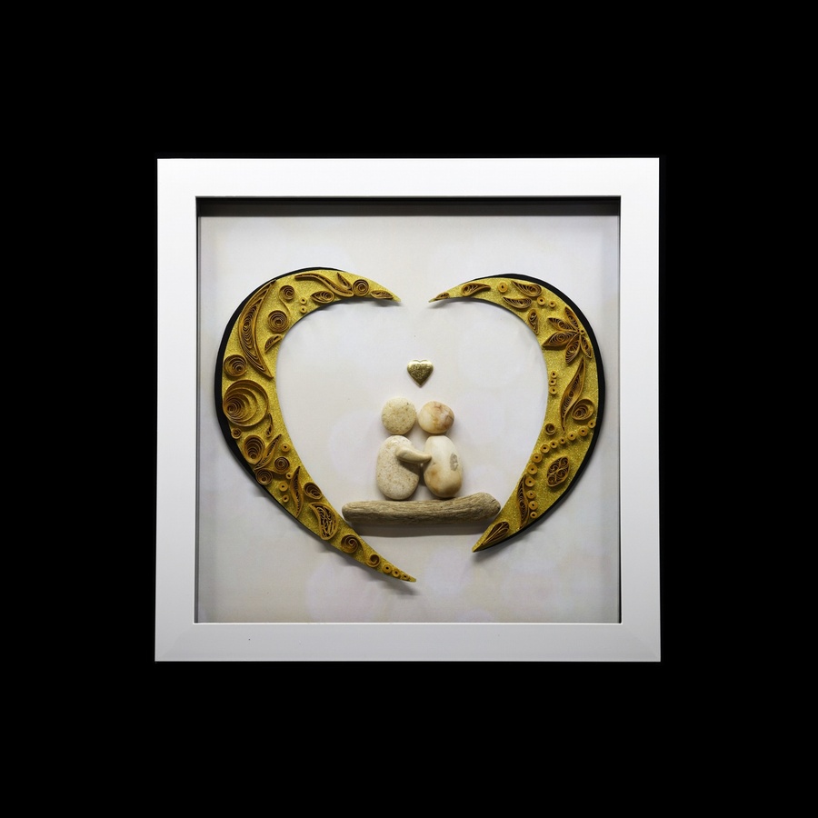 Pebble Embrace 3D Quill Art