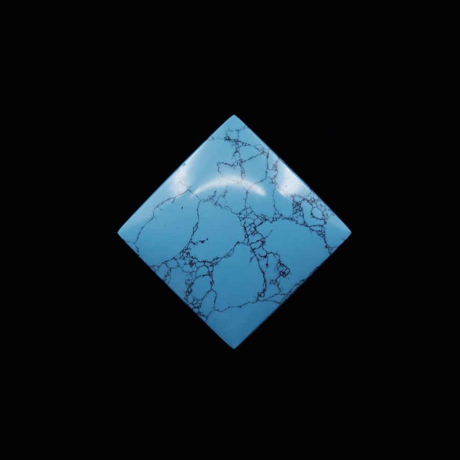 Large Reconstituted Turquoise Square Cabochon