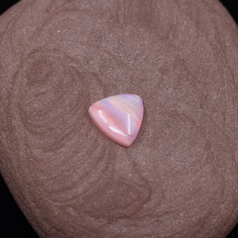 Aurora Opal Pink Triangle Cabochon