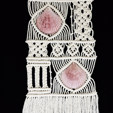 Pink Sea Shell Macrame