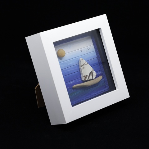 Ceramic & Driftwood Sunset Sail 3D Picture