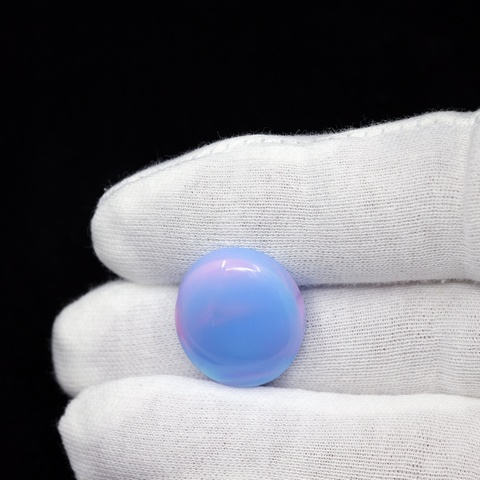 Aurora Opal Sky Blue Oval Cabochon