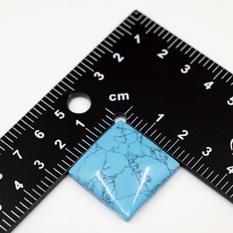 Large Reconstituted Turquoise Square Cabochon