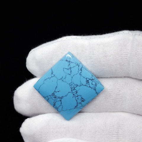 Large Reconstituted Turquoise Square Cabochon