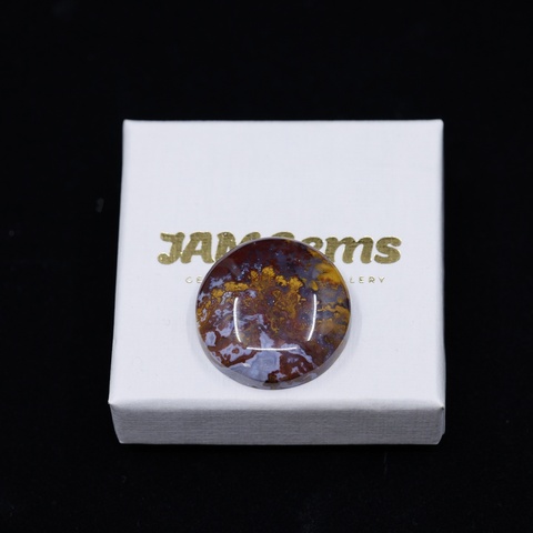 Mexican Moss Agate Round Cabochon
