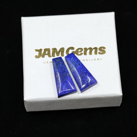 Lapis Lazuli Freeform Cabochon Pair