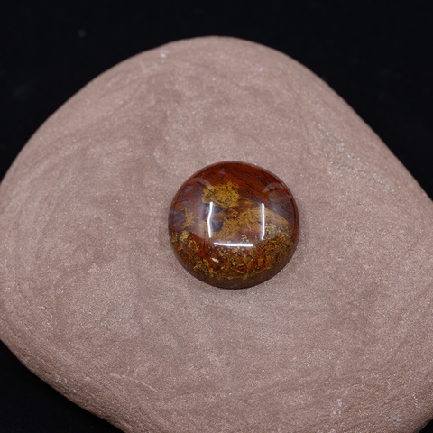 Indonesian Moss Agate Round Cabochon